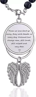 Memorial Car Charm Sympathy Gifts for Loss of Loved One, Ornament Hanging Rear V