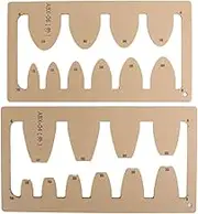 Respicefinem 2Pcs Leather Acrylic Template Ideal for DIY Handmade Craft Belt Sword Tail Square Tail Stencil Tools with Protective Kraft Paper for Scratch Prevention Hard Sturdy