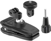 PALUMMA Magnetic Camera Backpack Clip Compatible with Insta360 GO2/3 for ONE R/RS for ONE X/X2/X3, for DJI Action 3/4, Adjustable Rotation Backpack Body Strap Accessories, Balck