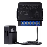 80A Current Tuya WiFi/ZigbeEnergy Monitor Transformer Clamp KWh 1CH 2CH Electricity Power Meter Smart Life APP for Ale