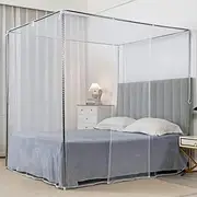 VSERETLOON Household 1.8x2m Double 1.5m Bed Mosquito net Bedroom 2.2M Bracket Rod Set Old-Style Tent Yarn (Color : AQ White Without Frame, Size : 2X2.2m)