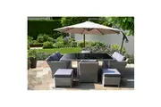 ELWOOD - 8 Seater Outdoor Wicker Lounge & Chairs + Ottomans Set (No Table)