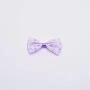 NingPower 20 Pcs Mesh Bows with Floral Pattern, Cute Bowknot for Crafts, Sewing, Hair Clip Making, Clothing Accessories, Purple