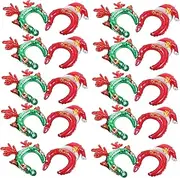 Alipis Cute Inflatable Headband for Boys and Girls 20pcs Santa Has Hair Hoops Mini Balloons for Christmas