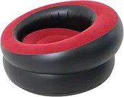 Inflatable Chair, Inflatable Couch, Soft Lazy Sofa, Flocked Sofa, Lie for Family Reunions, Excursions, Hiking, Camping in The Courtyard, Red, as described