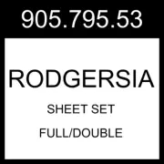IKEA RODGERSIA Sheet Set Gray/white Full/Double 905.795.53