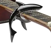 Shark Guitar Capo - Metal Guitar Clip - Cool Comfortable Touch Capo - Unique Design Clamp - Quick Change Clamp - Shark Style Metal Capo for Guitar
