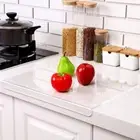 Acrylic Clear Chopping Board with Lip Countertop Protector Restaurant