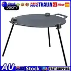 36cm Travel Frying Pan Multi-Purpose Grill Pan with Triangular Bracket Set AU