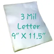500X LP03LTR Letter Size 3 Mil Clear Laminating Pouches / Sheets 9" X 11.5"