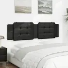 Faux Leather Black Headboard Cushion 183cm Soft Comfortable Support