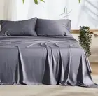 Bedsure Queen Sheet Bed Set Cooling Sheets Rayon Derived Bamboo 90 X 102 Grey