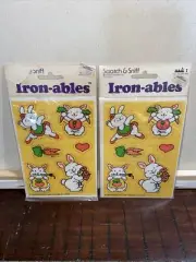 vintage 80s scratch & sniff Iron-ables 1983 Mark 1 - Bunny Lot- 2 packages