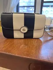 In Box: Rare Brand New Gucci Bag Runway Black White Stripes with Tags Dustbag