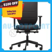 Ergotron ERGONOMIC Office Chair w/ 4D ARMRESTS UPHOLSTERED BK PN:98-563 10yr wty