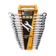 GearWrench 85099 16 Peice 12 Point XL Metric Combination Ratcheting Wrench Set