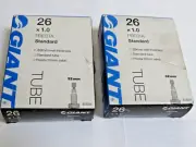 Pair of Two (2) Giant Bicycle Tubes 26" X 1" With Presta Valves New in Boxes