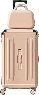[Habrur] Checked Luggage Carry On Luggage Luggage Sets 2 Piece,Hardshell Suitcase Set, Lightweight Luggage Set Lock with Makeup Cases Luggage Suitcase (Color : F, Size : 24inch)