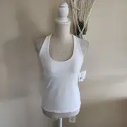 Beyond Yoga Womens White Spacedye Step Up Racerback Tank Size Medium NWT