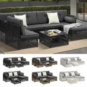 Livsip Outdoor Lounge Setting 5-7pcs Wicker Sofa Set Rattan Patio Furniture