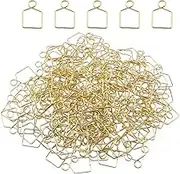ZZHXSM 200PCS/Pack Chandelier Connector 12mm Gold Chandelier Lamp Metal Clips for Fastening Crystals Parts Chandelier Hanger Pins