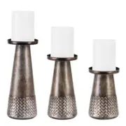 Melrose Candle Holder (Set of 3) 6"H, 8"H, 10"H Iron