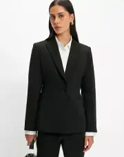 CUE Stretch Suit Tailored Blazer Size:8 RRP$365