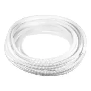 1/4 Inch x 50 Ft Split Wire Loom Tubing , Guard Convoluted Flex, White