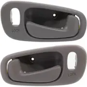 Inside Door Handle Light Gray Front Pair Set for Toyota Corolla Chevy Prizm NEW (for: Toyota)