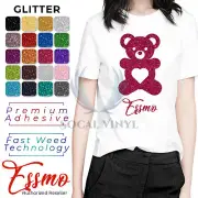 ESSMO™ Glitter Heat Transfer Vinyl HTV Sheet T-Shirt Iron On Press Weed Easy 20"