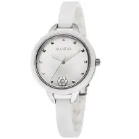 在飛比找Yahoo!奇摩拍賣優惠-MANGO  陶瓷時尚腕錶 女錶  山茶花陶瓷錶 白色 MA