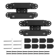 2pc 6In Hidden Door Hinges Heavy-Duty Invisible Hinge 180 Degree Swing Concealed