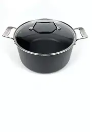 All-Clad Cookware Essential Nonstick Hard Anodized with Glass Lid 7 QT Stockpot