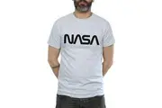 NASA Mens Modern Logo T-Shirt (Sports Grey) - UTBI1461