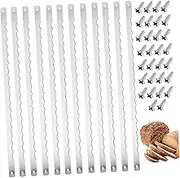 Stainless Steel Bread Slicer Blades 12 Pcs Set Precision Designed for Bread Cutting Equipment Easy to Install Replace