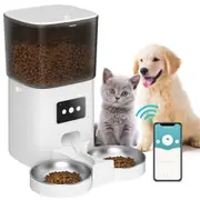 Advwin 6L Automatic Pet Feeder 2 Bowls WiFi Smart Pet Food Dispenser
