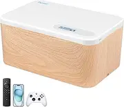 Dayear Security Lock with Timer, Lockable Storage Box for Mobile Phones, Video Games, Social Media, Snacks, Time Locking, Self-Control (Wood Grain)