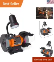 Powerful WEN BG4276 Bench Grinder - 6 Inches, 2.1A Motor, Tool Rest & Eye Shield