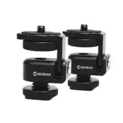 Ball Head Cold Shoe Mount 1/4" Mini Adapter BH02 with 1/4"-20 Thread for Came...