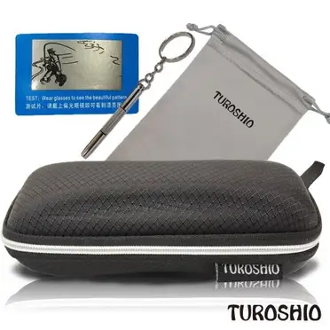 Turoshio擦拭收納兩用袋與眼鏡盒套組加購螺絲起子及偏光測試片