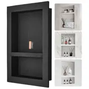 For Shower Niche for Tile 40x60cm Double Shelf Organizer Wall Inserted Modern