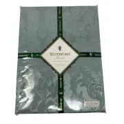 Waterford Linens Barons Court SAGE GREEN Oval Tablecloth 66“ X 104” NEW Vintage