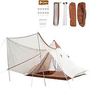 Outdoor Camping Pyramid Tent Double Layers Indian Beach Tent Casual Picnic Camping Mongolian Yurt Tent Hiking Shelter