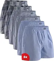 Danish Endurance Woven Boxers for Men, Cotton Boxer Shorts, Loose Fit, Premium Organic Cotton, Mulitpack, 4 or 6 Pack