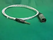 6 FT Silver Plated 3.5mm Stereo Male Laptop/PC to XLR Male Mixer/Speaker Cable.