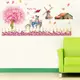 五象設計 踢腳線096 浪漫櫻花 柵欄 腰線貼 DIY 壁貼 立體牆貼 房間裝飾 家居裝飾 兒童房牆貼紙