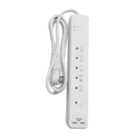Master Electrician Surge Strip PS-672F-3A 6 Outlet with 6' Power Cord White, NEW