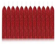 Yoption 12 Pcs Sealing Wax Sticks with Wicks, Antique Wine Red Wax Seal Stick...