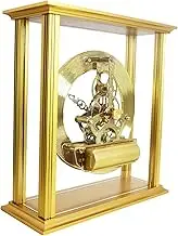 Table Clock Modern Collectible Metal Clock for Living Room Desk Shelf Office