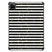 iPad Pro 11-inch (3rd/4th gen) iPad Impact Case Geometrical black white gold polka dots stripes